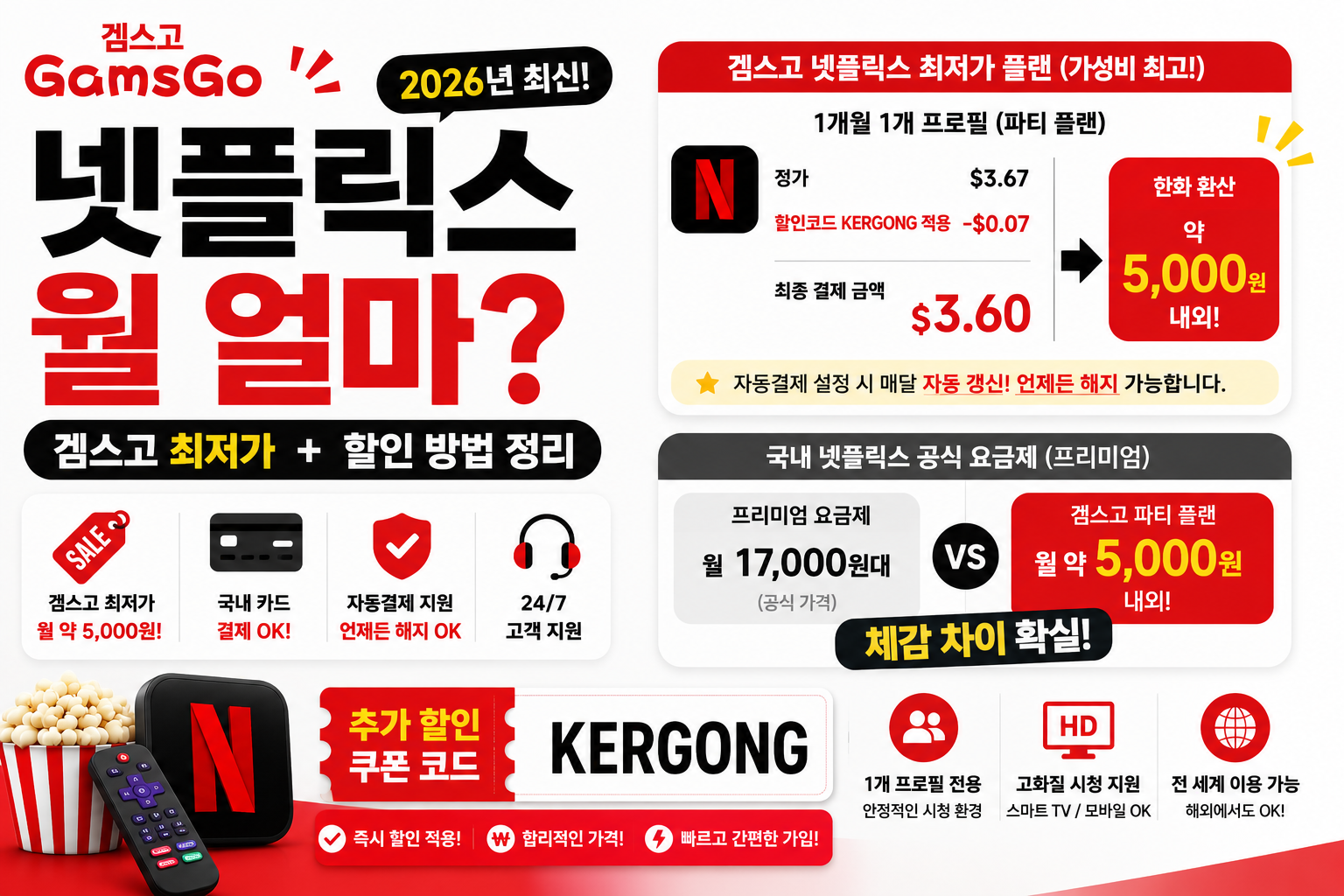 넷플릭스 겜스고 할인 후기