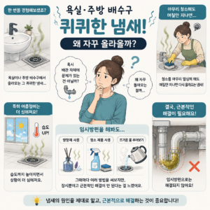 욕실주방배수구냄새