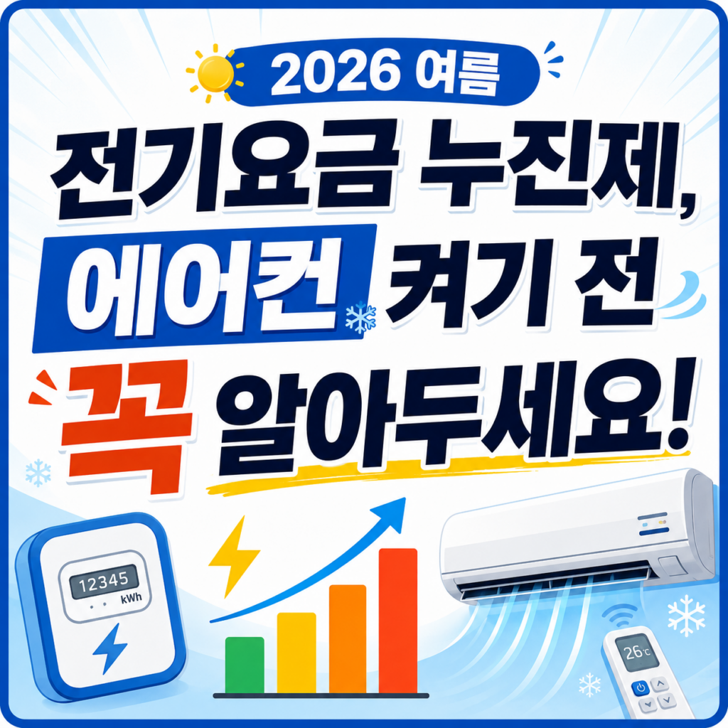 2026 여름 전기요금 누진제 총정리 에어컨 요금폭탄 피하는 법