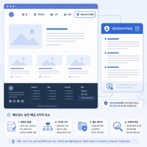 필수 페이지 구성 – 웹사이트 구조 시각화